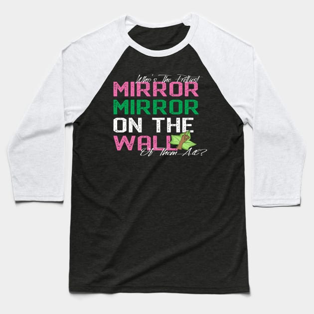 Mirror Mirror On The Wall Baseball T-Shirt by Pretty Phoxie LLC